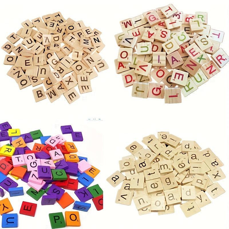 Wood Letter Tiles for Crafts and Games