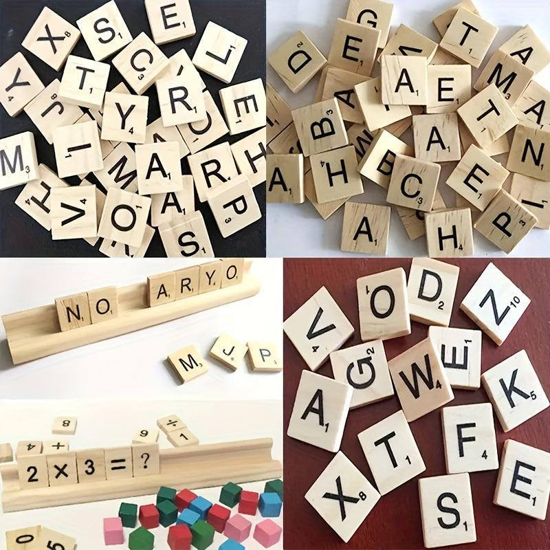 Wood Letter Tiles for Crafts and Games
