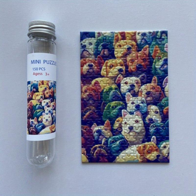 150pcs Dog Mini Test Tube Puzzle Jigsaw Toy
