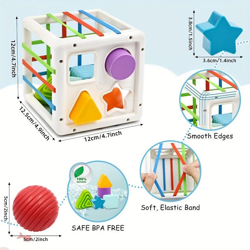 Montessori Shape Sorter Sensory Bin Toy for Baby 1st Birthday