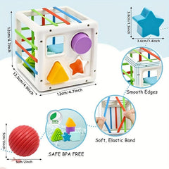 Montessori Shape Sorter Sensory Bin Toy for Baby 1st Birthday