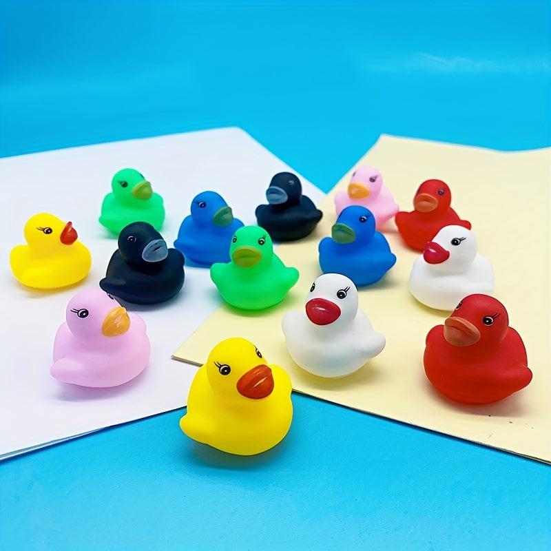 10pcs Colorful Mini Duck Bath Toys for Kids Water Play Toys Gift