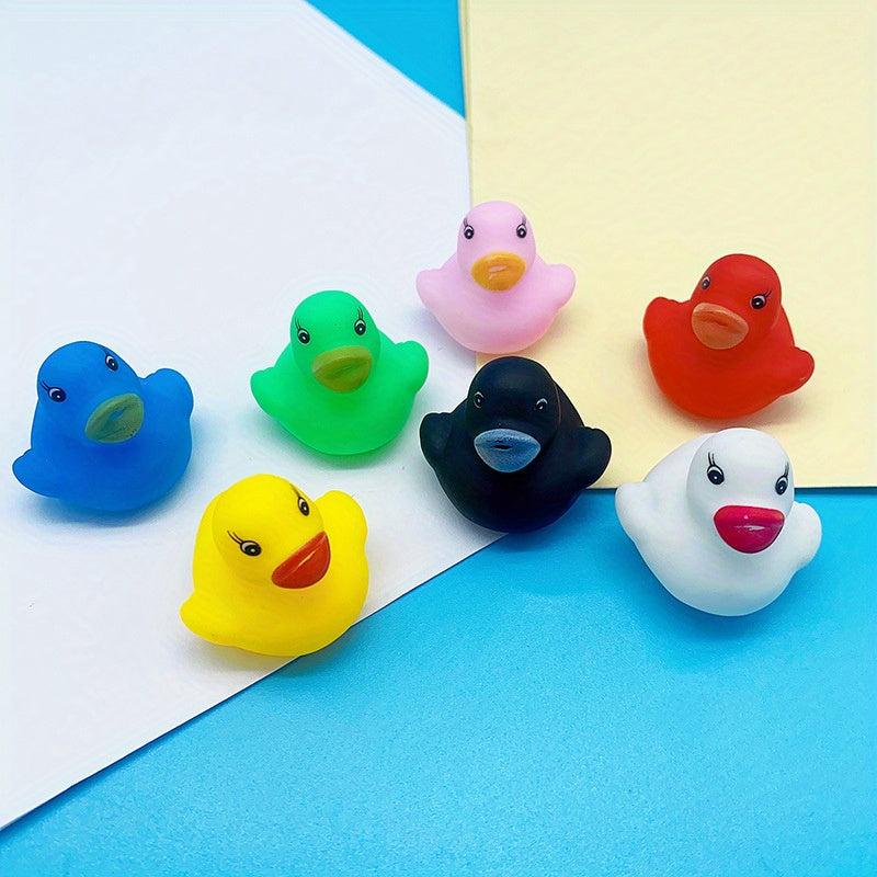 10pcs Colorful Mini Duck Bath Toys for Kids Water Play Toys Gift