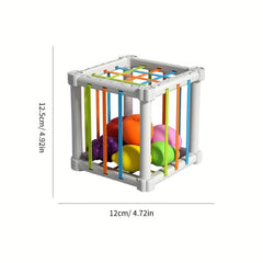 Montessori Colorful Cube & 6 Fruit Shapes Learning Toys