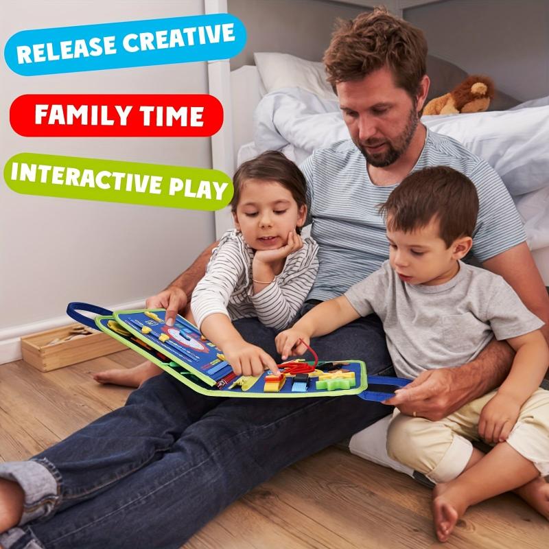 Busy Board Montessori Toys Sensory Toddler Educational Travel Preschool