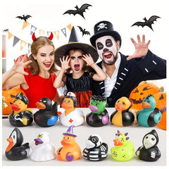 8pcs Halloween Rubber Ducks Halloween Themed Bathtub Toys