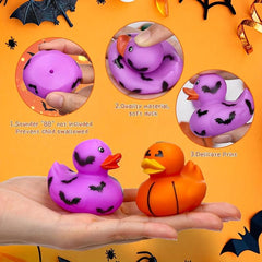 8pcs Halloween Rubber Ducks Halloween Themed Bathtub Toys