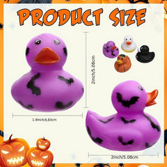 8pcs Halloween Rubber Ducks Halloween Themed Bathtub Toys