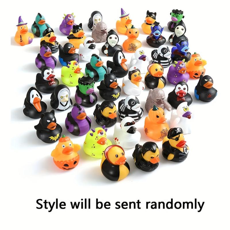 8pcs Halloween Rubber Ducks Halloween Themed Bathtub Toys