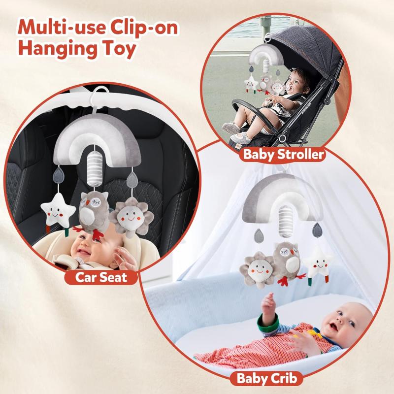 Baby Stroller Toys Hanging Sensory Toys with Wind Chimes and Sounds
