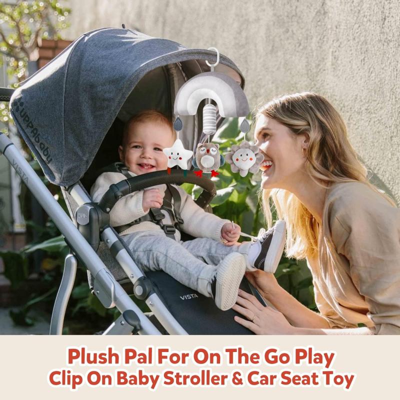 Baby Stroller Toys Hanging Sensory Toys with Wind Chimes and Sounds