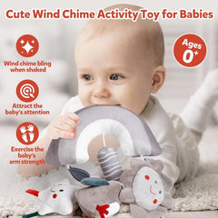 Baby Stroller Toys Hanging Sensory Toys with Wind Chimes and Sounds