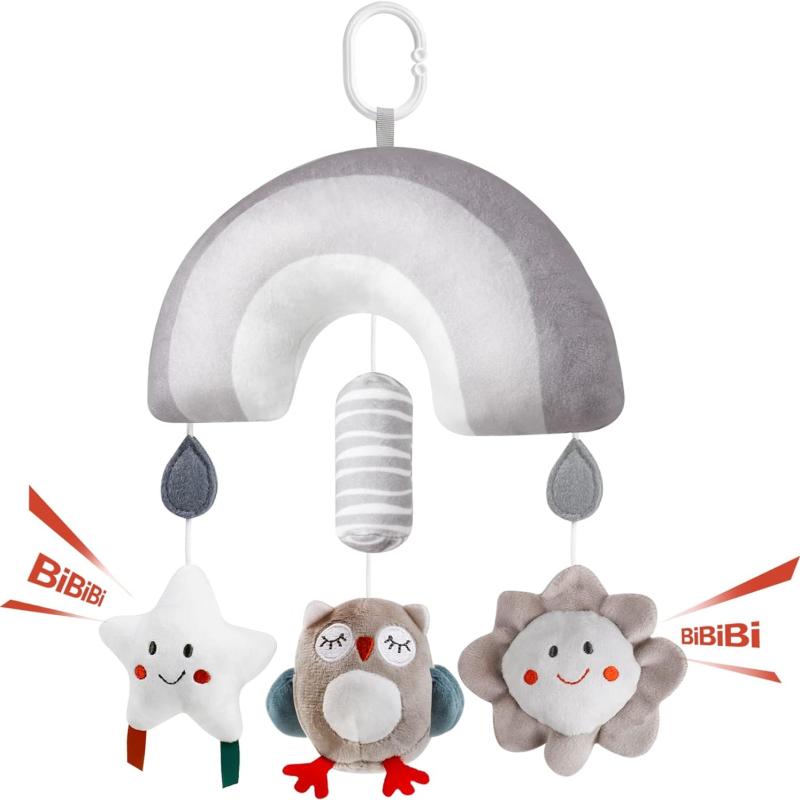 Baby Stroller Toys Hanging Sensory Toys with Wind Chimes and Sounds