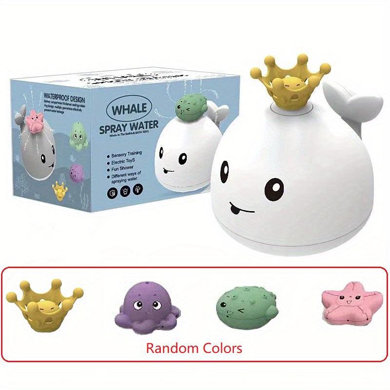 Whale Spray Baby Bath Toy with 4 Water Spray Patterns
