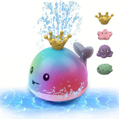 Whale Spray Baby Bath Toy with 4 Water Spray Patterns