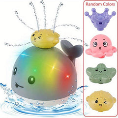 Whale Spray Baby Bath Toy with 4 Water Spray Patterns