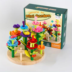 Wooden Children's Splicing Garden Building Blocks Puzzle DIY Variety Set