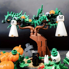 Halloween Building Block Toy Pumpkin Ghost Model Educational Gift