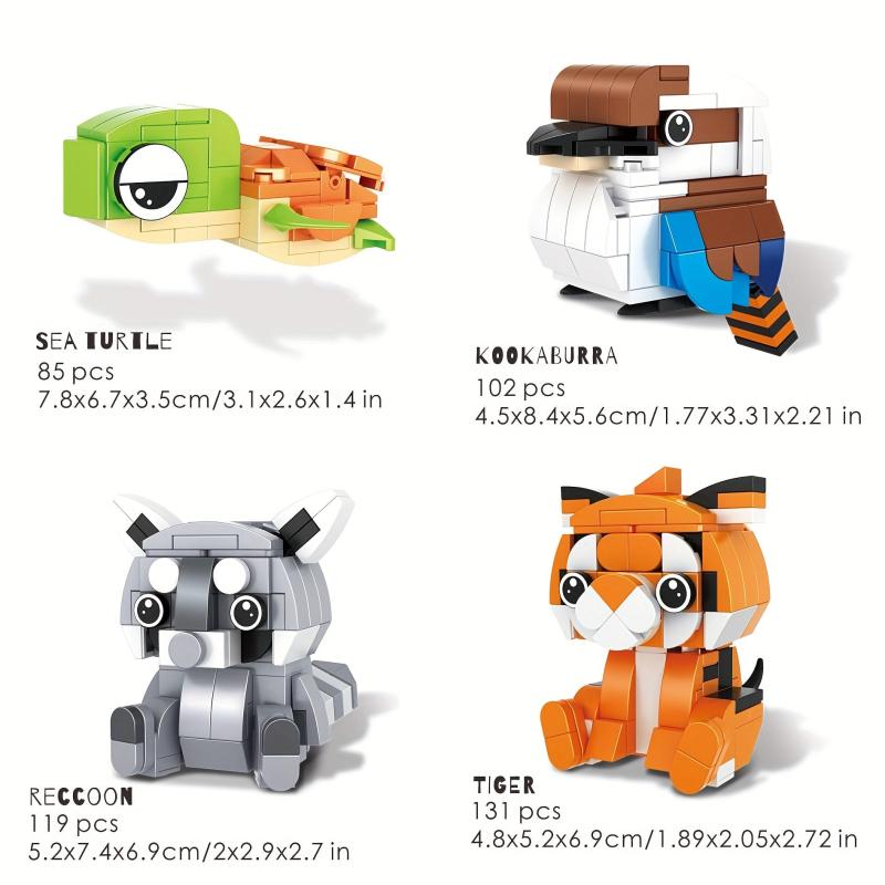 Animal Building Blocks Rabbit Model Toy for Children Halloween