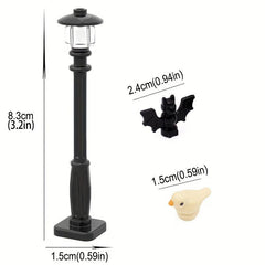 4pcs Birds Streetlamp Bricks Set - DIY City House Garden Construction Kit
