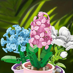 Christmas & Halloween Potted Flowers Building Blocks Hyacinth