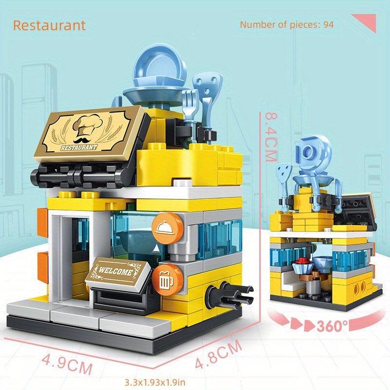 Mini Street View Building Blocks Toy Set for Girls