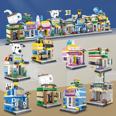 Mini Street View Building Blocks Toy Set for Girls