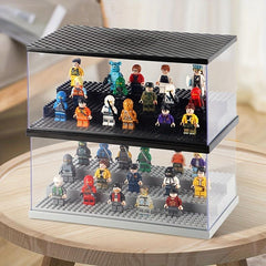 Large Building Block Doll DIY Display Box Dust Cover Storage