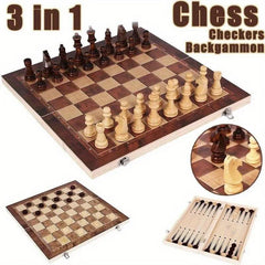 Folding Wooden Chess Board Game for Adults