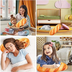 3D Simulation Bread Pillow Funny Food Plush Stuffed Toy for Kids
