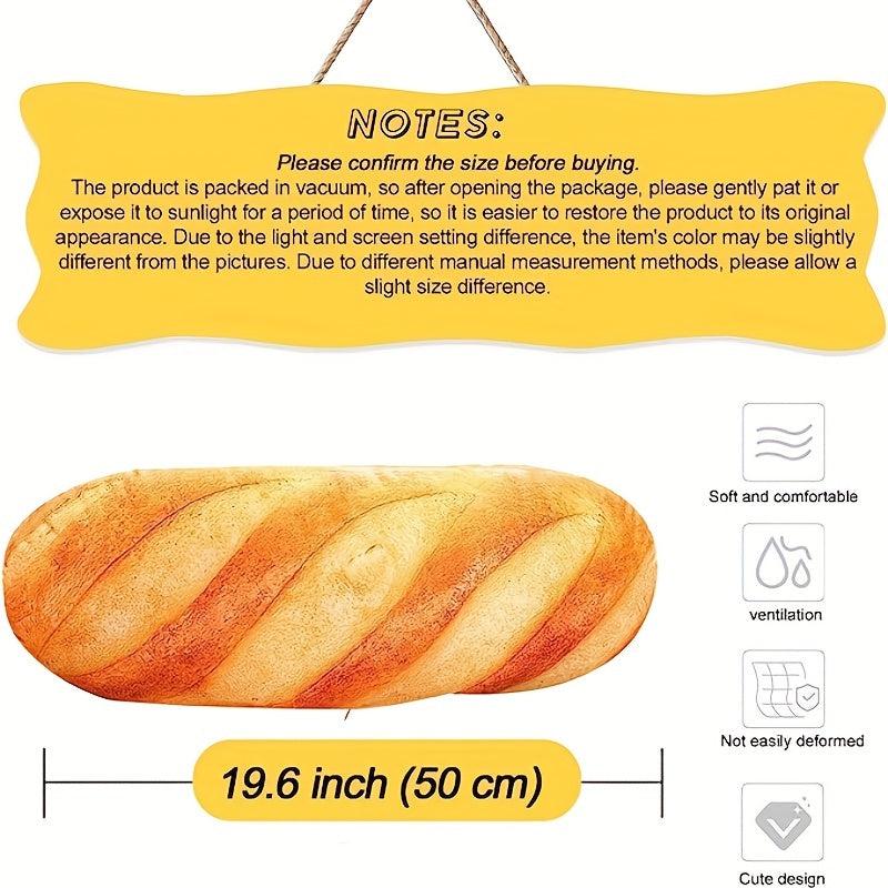 3D Simulation Bread Pillow Funny Food Plush Stuffed Toy for Kids