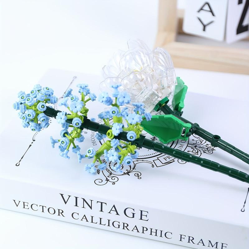 Flower Bouquet Building Blocks Set - Creative Artificial Flower Building Kit