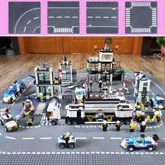1pc Urban Road Town Building Block Floor Halloween Christmas Thanksgiving