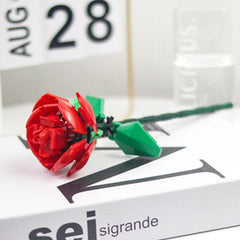 DIY Eternal Love Red Rose Building Blocks Gift for Girlfriend