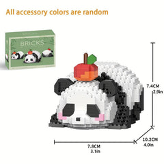 Panda Flower Building Block Model Small Particle Assembly Cartoon Decorations