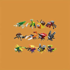 12pcs DIY Small Bug Building Blocks Early Education Toy
