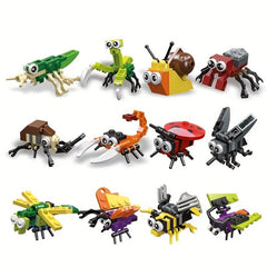 12pcs DIY Small Bug Building Blocks Early Education Toy