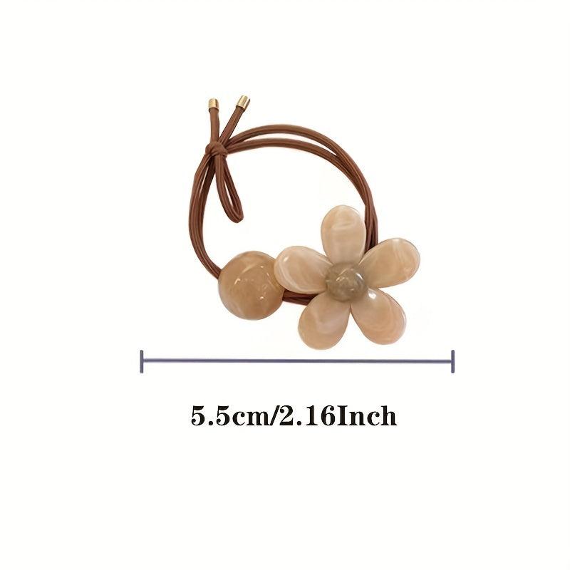3Pcs Flower Elastic Hair Bands Women Hair Tie Scrunchies Headwear Accessories
