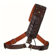 Brown PU Leather Medieval Rope Strap Sword Cover Halloween Dress Up Props