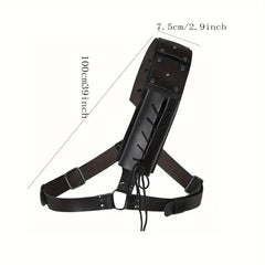 Brown PU Leather Medieval Rope Strap Sword Cover Halloween Dress Up Props