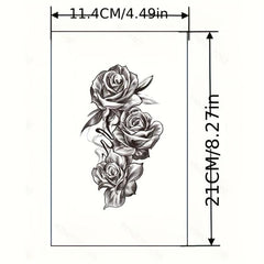 Temporary Tattoo Stickers Flowers Snake Lion Wolf
