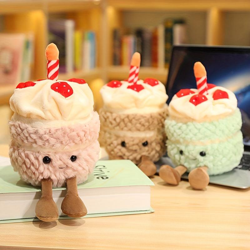 Soft Birthday Cake Doll Pillow Plush Toy for Boys & Girls