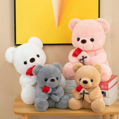 Rose Bear Doll Confession Gift Hug Bear Plush Toy