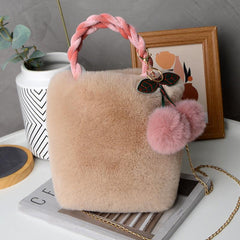 Cherry Plush Handbag Tote Perfect Gift for Stylish Woman