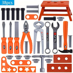 38pcs Kids Tool Set Pretend Play Construction Toy