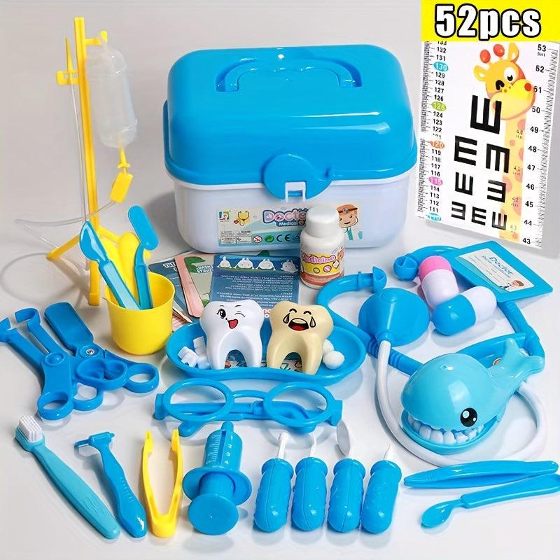 Kids Doctor Pretend Play Equipment Toy Set 52 Pieces