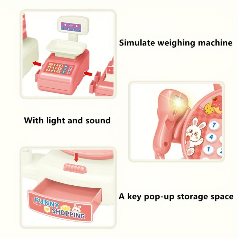 Supermarket Cash Register Set Interactive Play House Toy