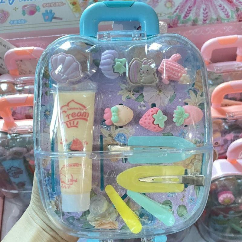 Princess Luggage & Hair Accessories Set DIY Hair Clips Jewelry Box