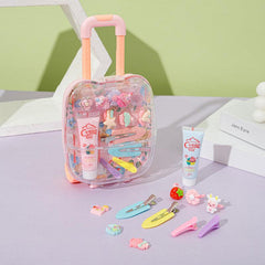 Princess Luggage & Hair Accessories Set DIY Hair Clips Jewelry Box
