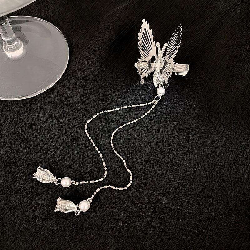 Butterfly Wing Tassel Hair Clip Ancient Style Side Clip Headwear